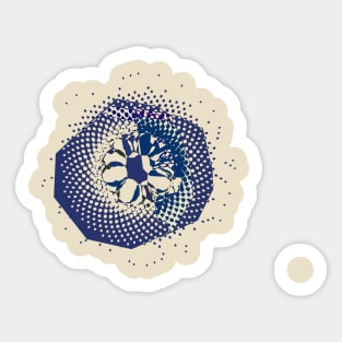 3D Crystal Phyllotaxis Flower Sticker